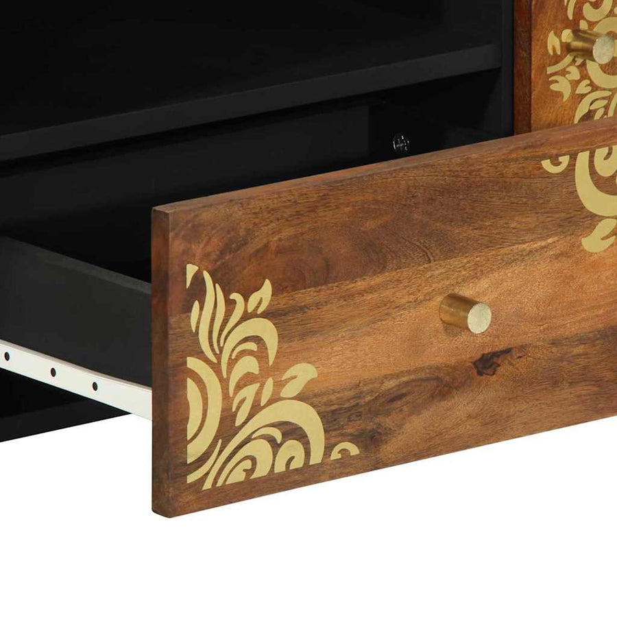 TV-kast Honingbruin 105 x 33 x 46 cm Massief Mango Hout