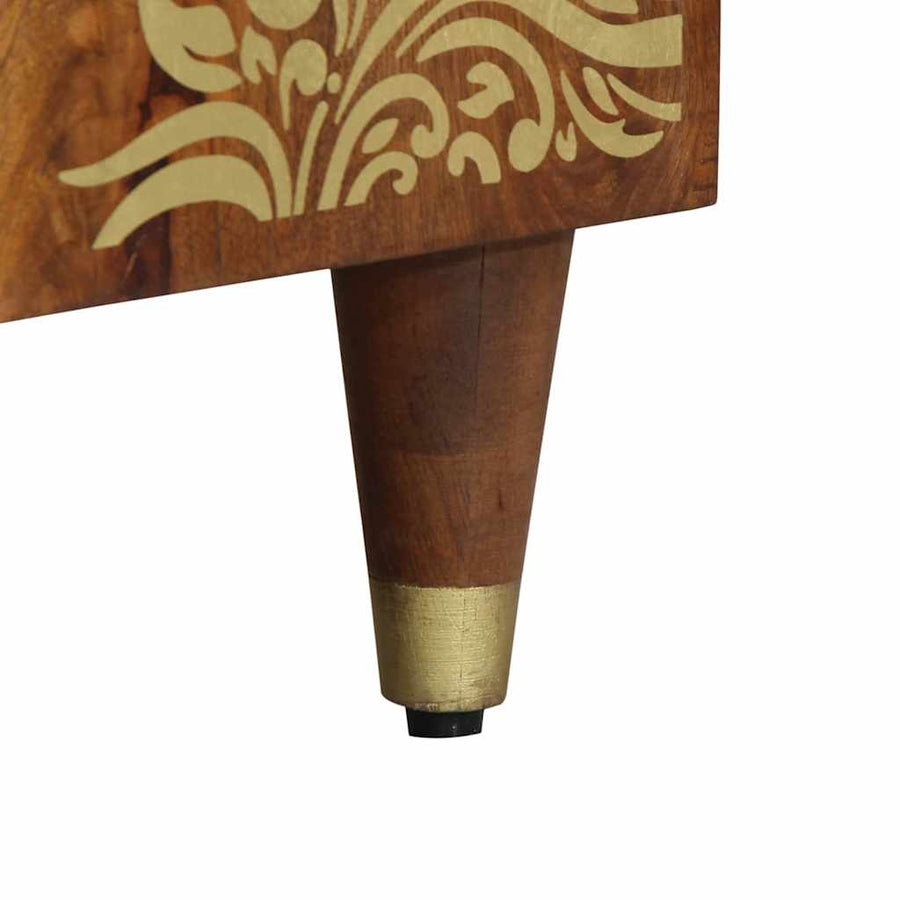 TV-kast Honingbruin 105 x 33 x 46 cm Massief Mango Hout