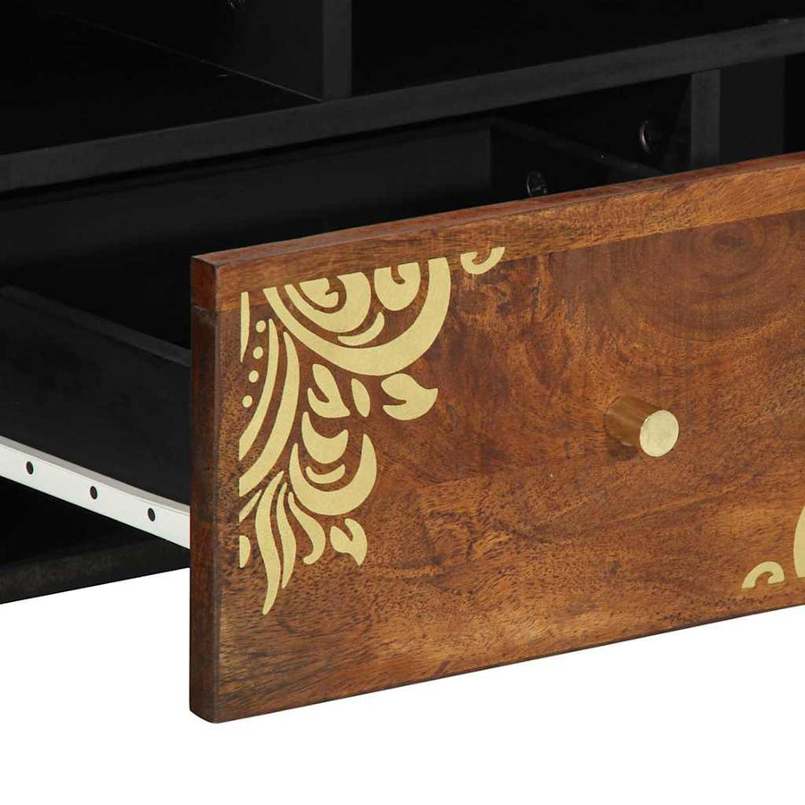 TV-kast Honingbruin 100 x 33 x 46 cm Massief Mango Hout