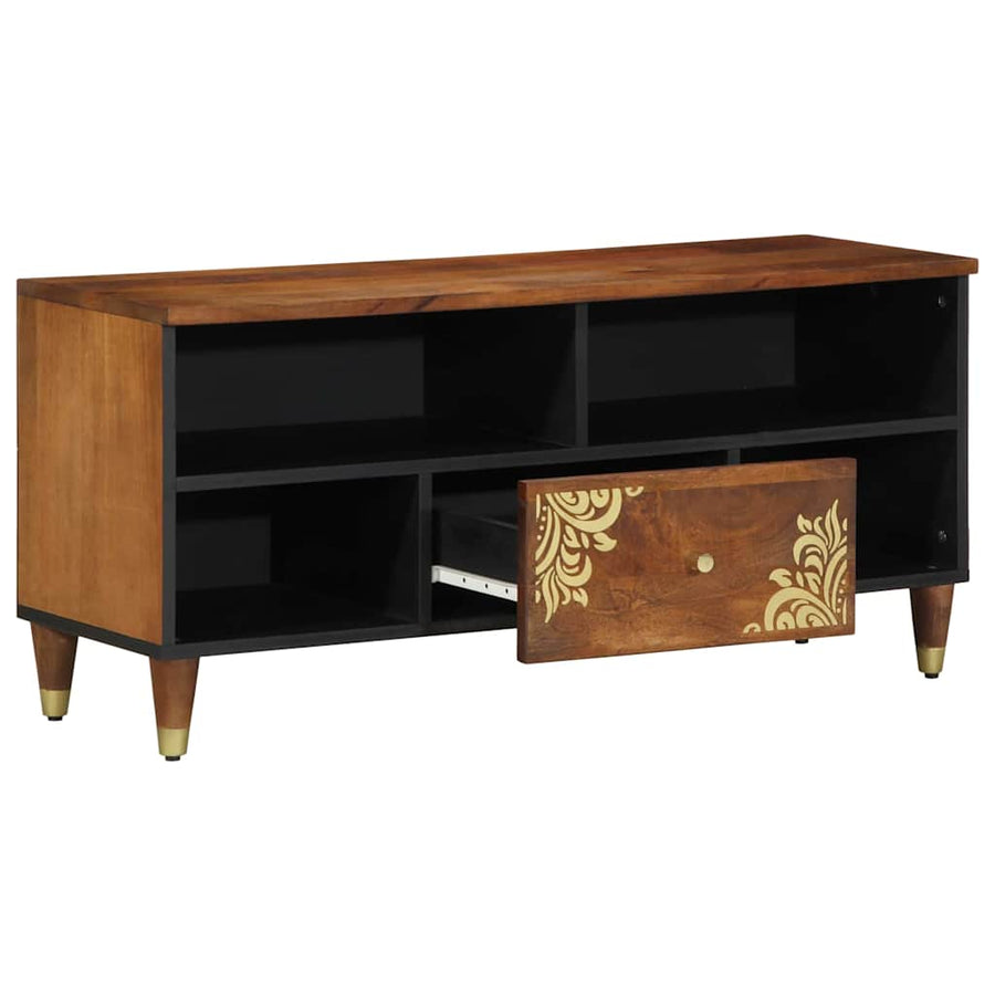 TV-kast Honingbruin 100 x 33 x 46 cm Massief Mango Hout