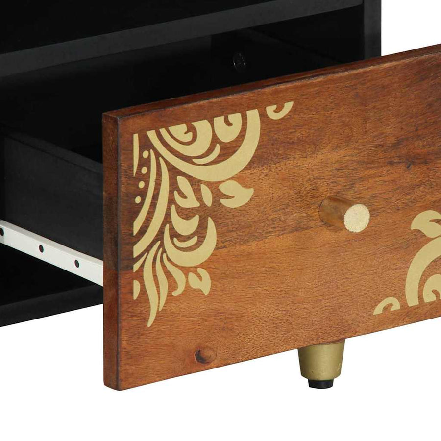 TV-kast Honingbruin 100 x 33 x 46 cm Massief Mango Hout