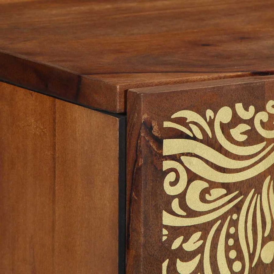 Wandkast Honingbruin 38 x 33 x 48 cm Massief Mango Hout