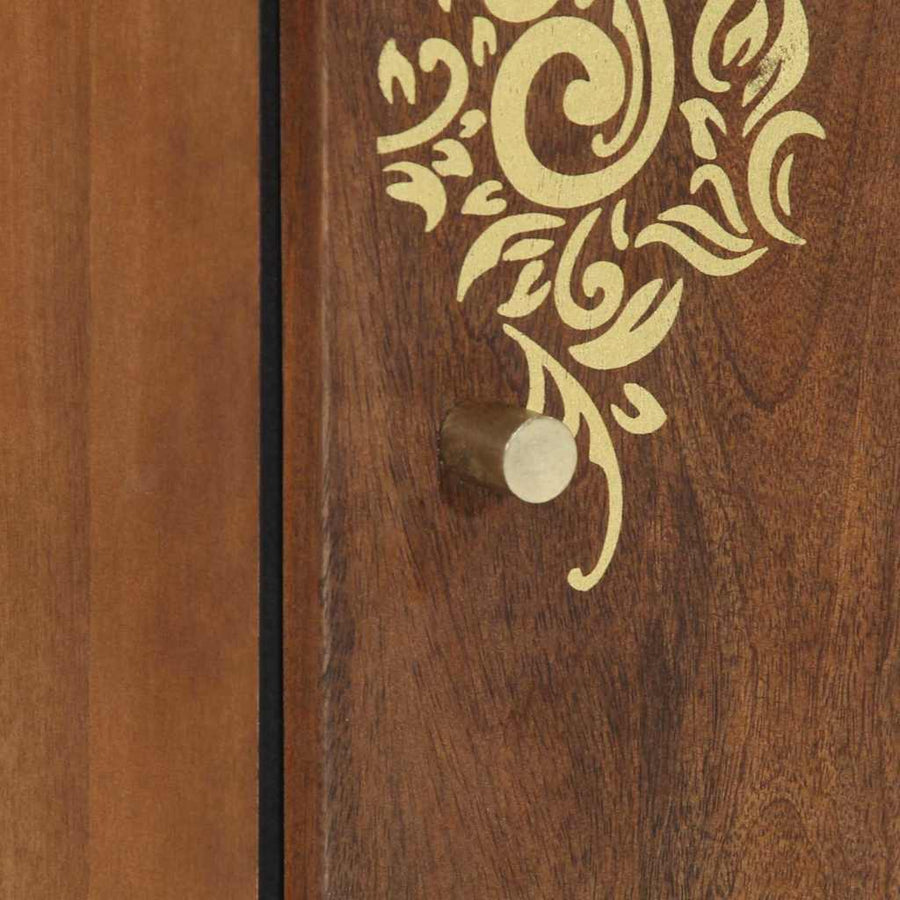 Wandkast Honingbruin 38 x 33 x 48 cm Massief Mango Hout