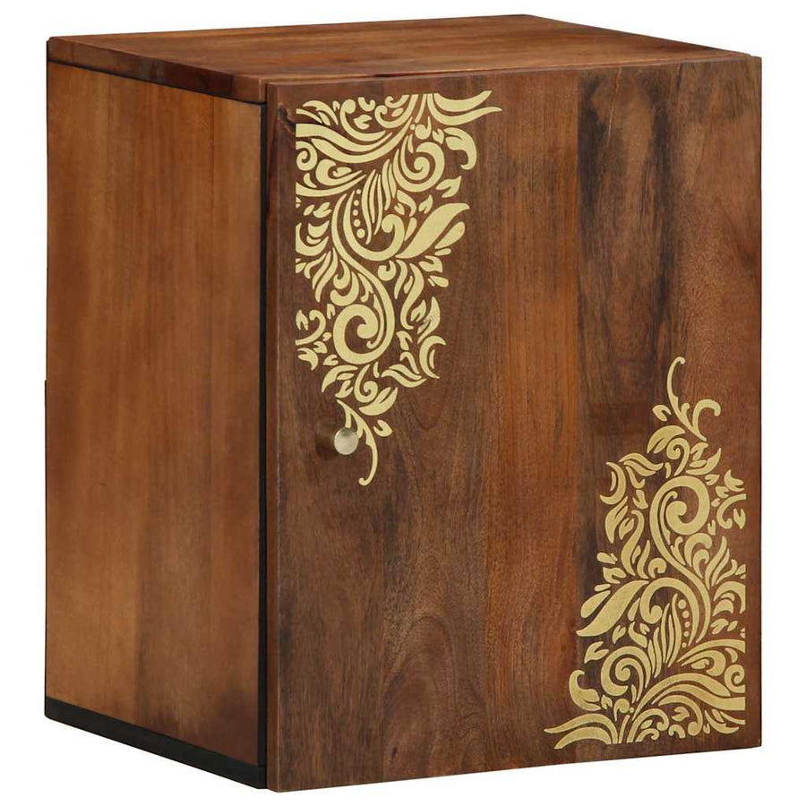 Wandkast Honingbruin 38 x 33 x 48 cm Massief Mango Hout