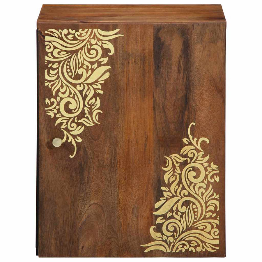 Wandkast Honingbruin 38 x 33 x 48 cm Massief Mango Hout