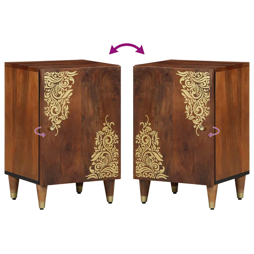 Badkamerkast 38 X 33 X 58 Cm Massief Mango Hout Honingbruin