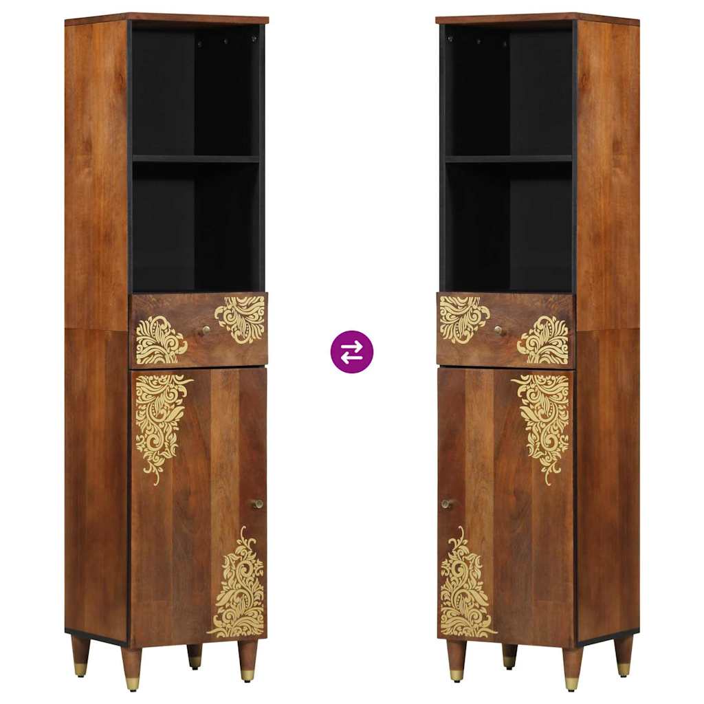 Badkamerkast Honingbruin 38 x 33 x 160 cm Massief Mango Hout