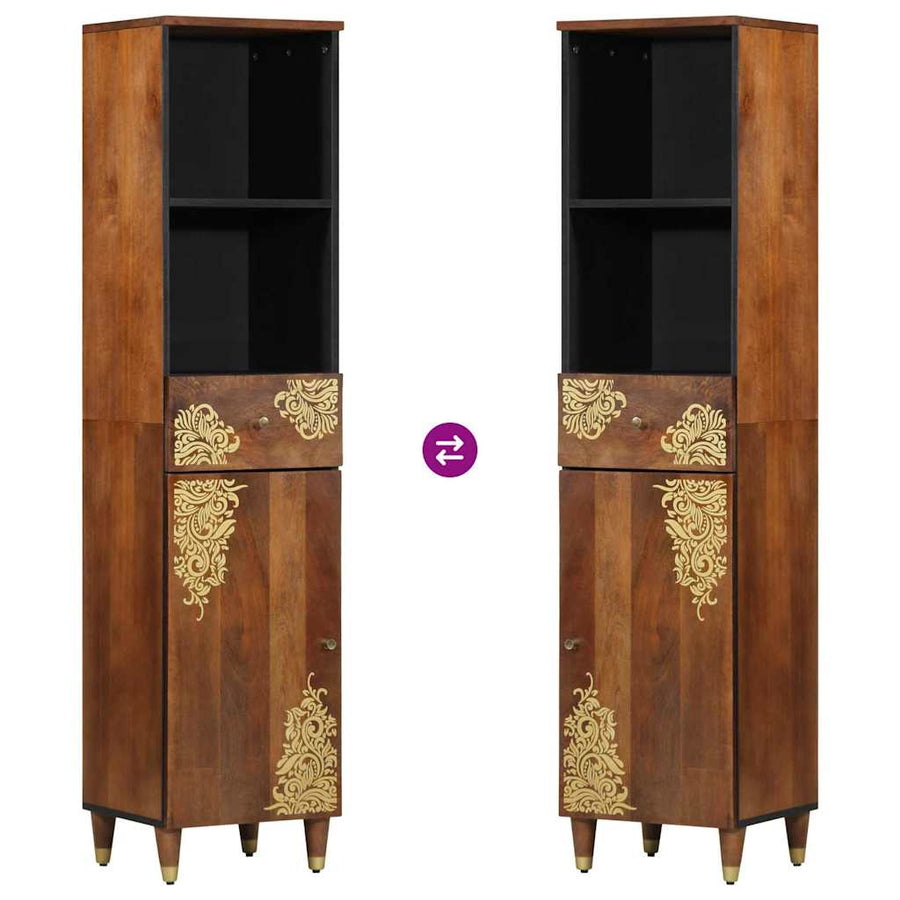 Badkamerkast Honingbruin 38 x 33 x 160 cm Massief Mango Hout