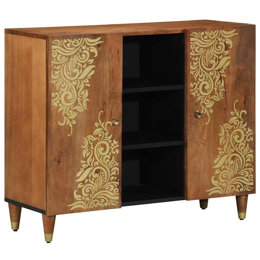 Dressoir met plank Bruin 90 x 33 x 75 cm Massief Mango Hout