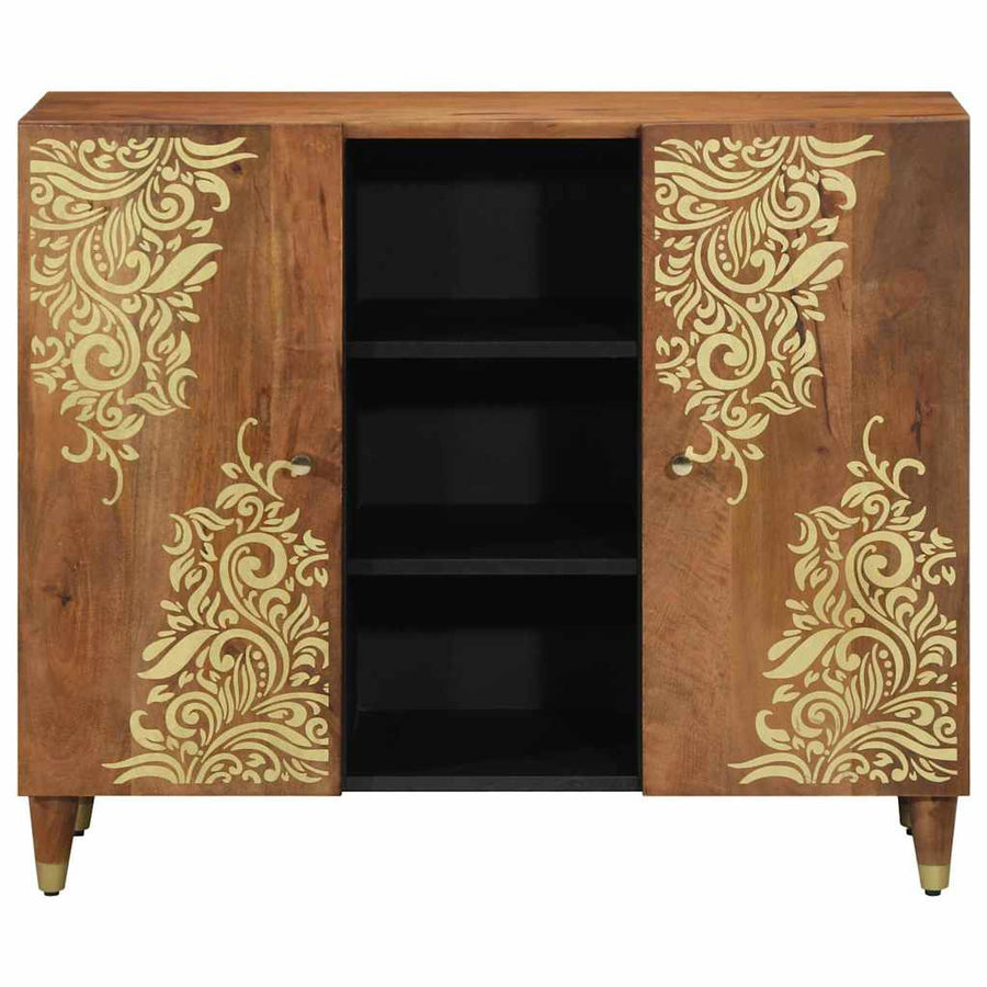 Dressoir met plank Bruin 90 x 33 x 75 cm Massief Mango Hout