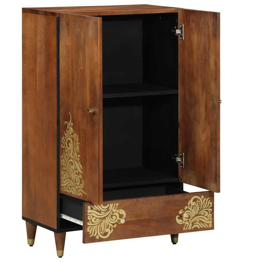 Hoge kast met lade Bruin 60 x 33 x 100 cm Massief Mango Hout