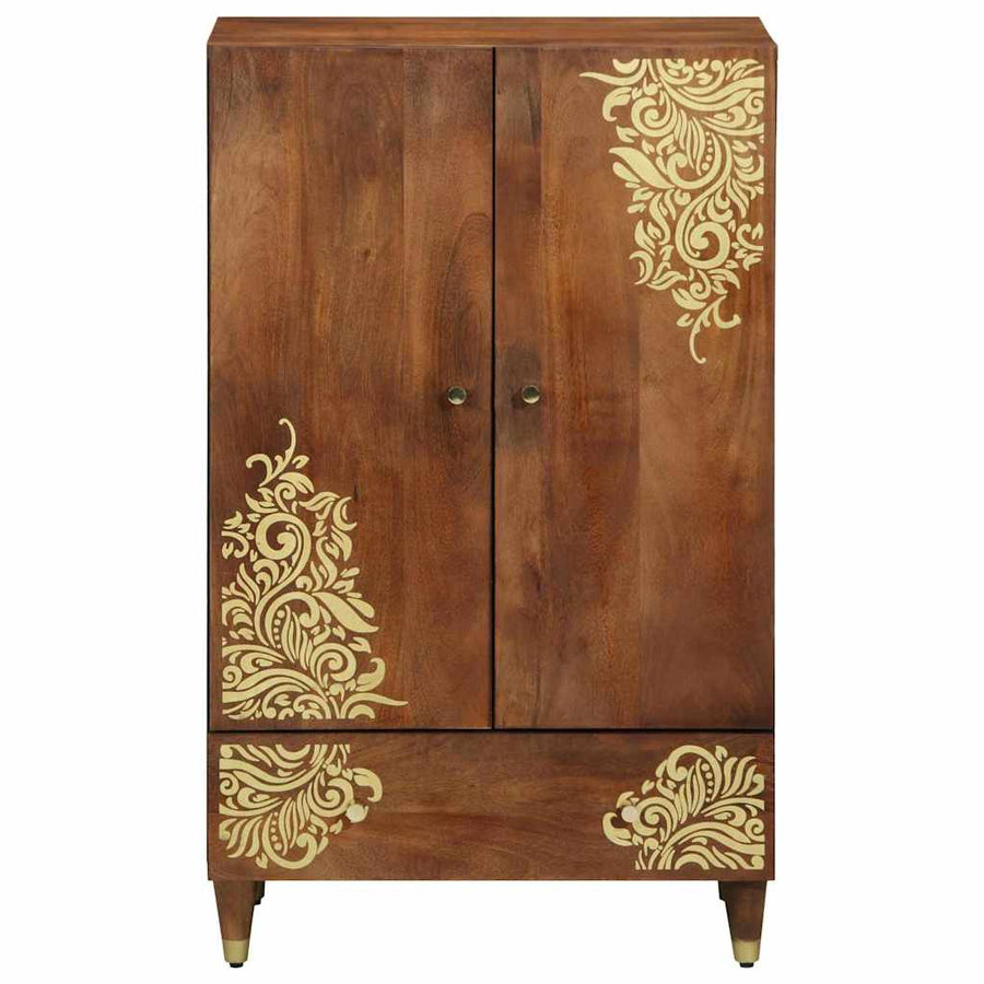 Hoge kast met lade Bruin 60 x 33 x 100 cm Massief Mango Hout