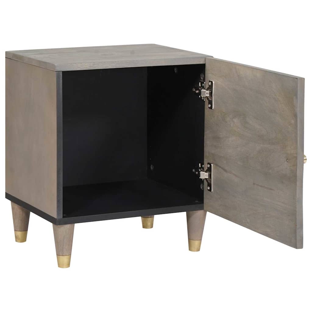 Nachtkastje met Deur 2 pcs Grijs 40 x 33 x 46 cm