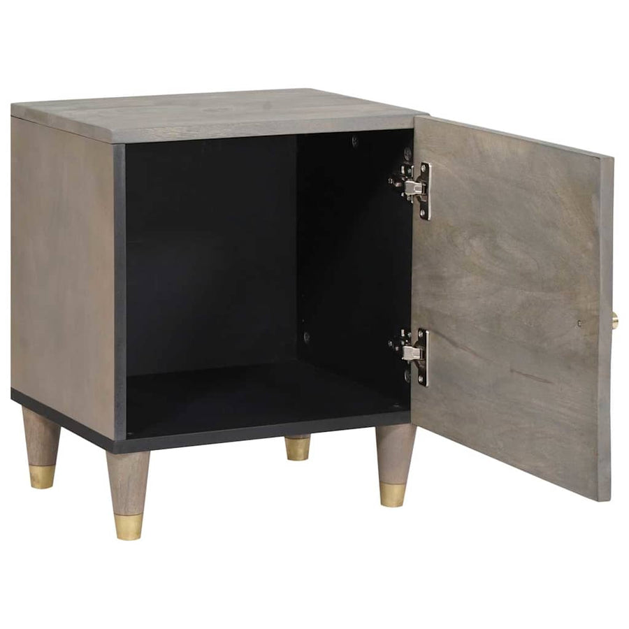 Nachtkastje met Deur 2 pcs Grijs 40 x 33 x 46 cm