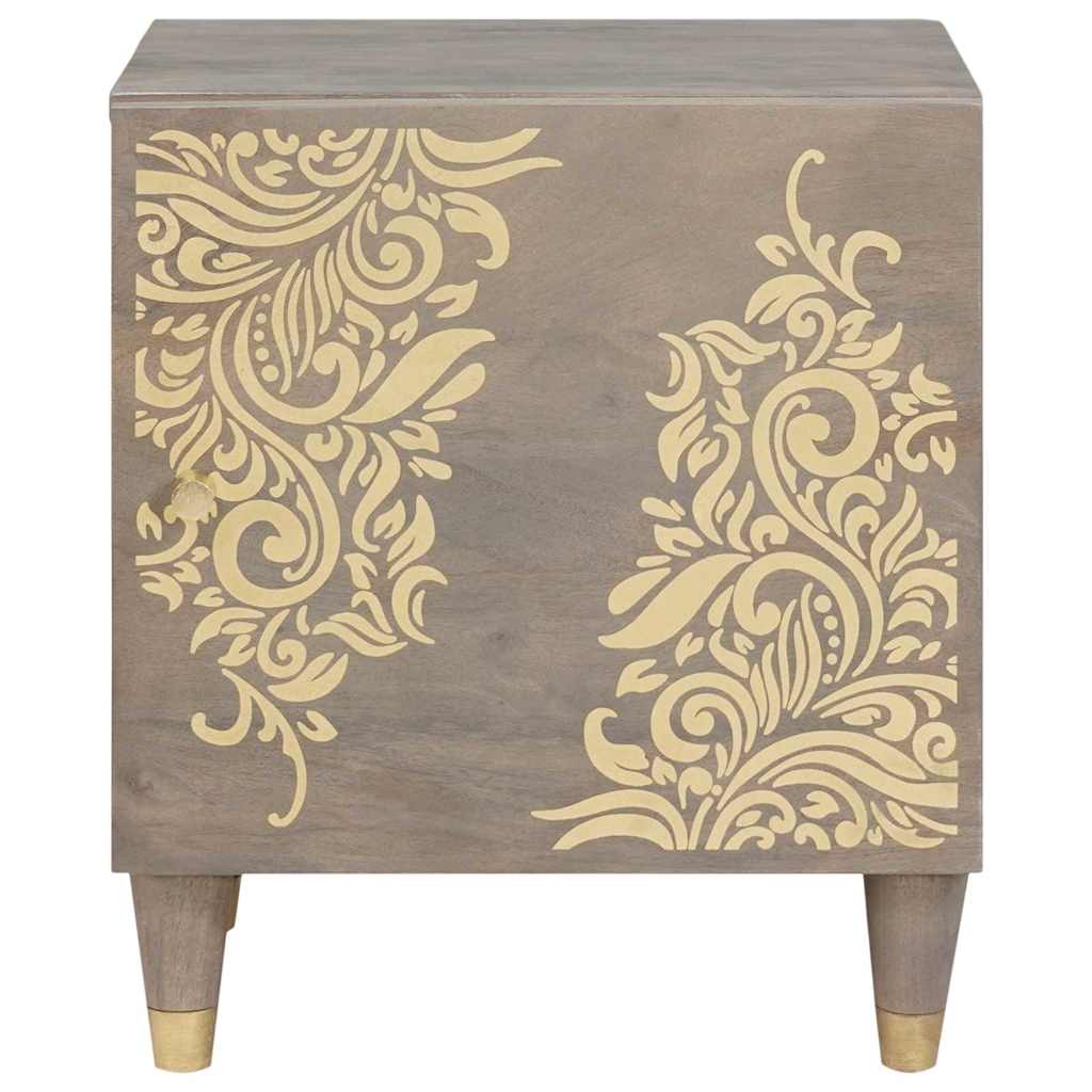 Nachtkastje met Deur 2 pcs Grijs 40 x 33 x 46 cm
