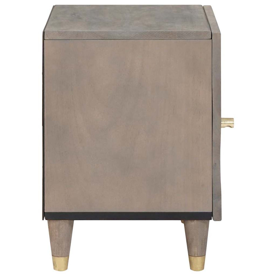 Nachtkastje met Deur 2 pcs Grijs 40 x 33 x 46 cm