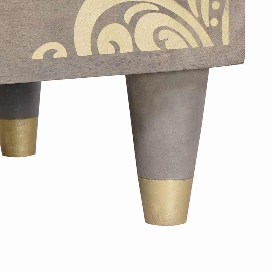 Nachtkastje 2 pcs Grijs 40 x 33 x 46 cm Massief Mango Hout