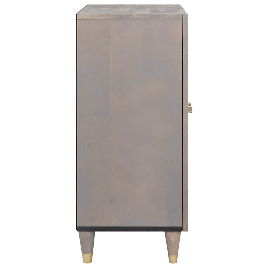 Dressoir Grijs en Goud 60 x 33 x 75 cm Massief Mango Hout