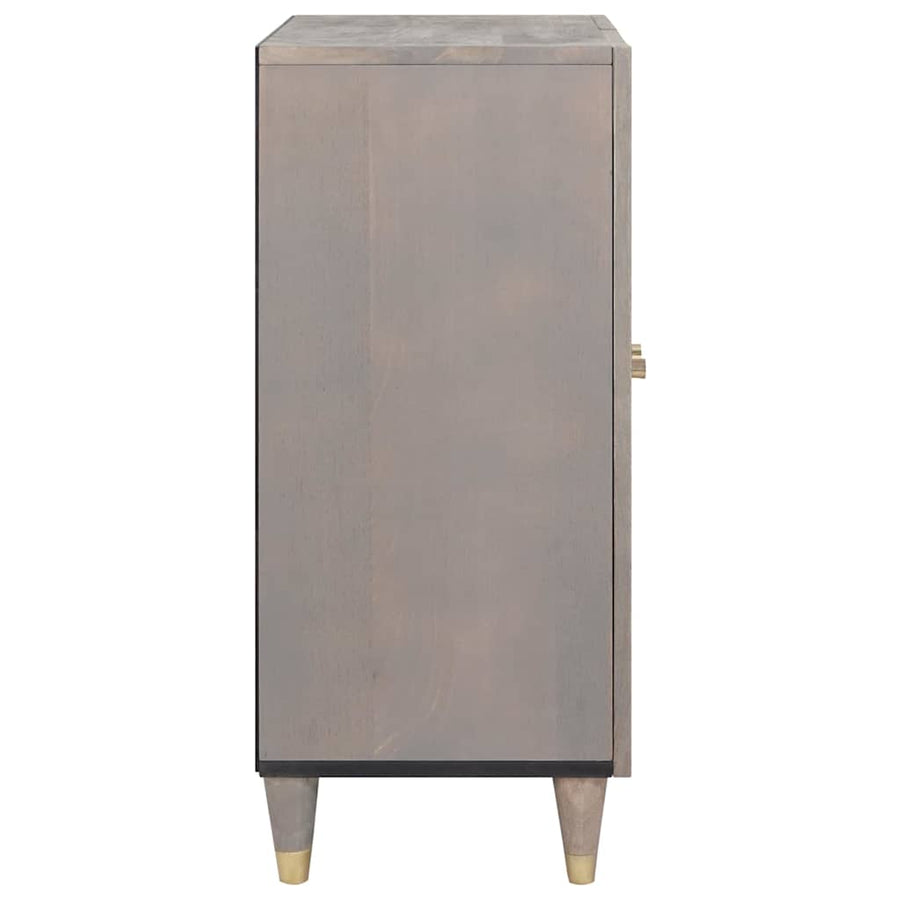 Dressoir Grijs en Goud 60 x 33 x 75 cm Massief Mango Hout