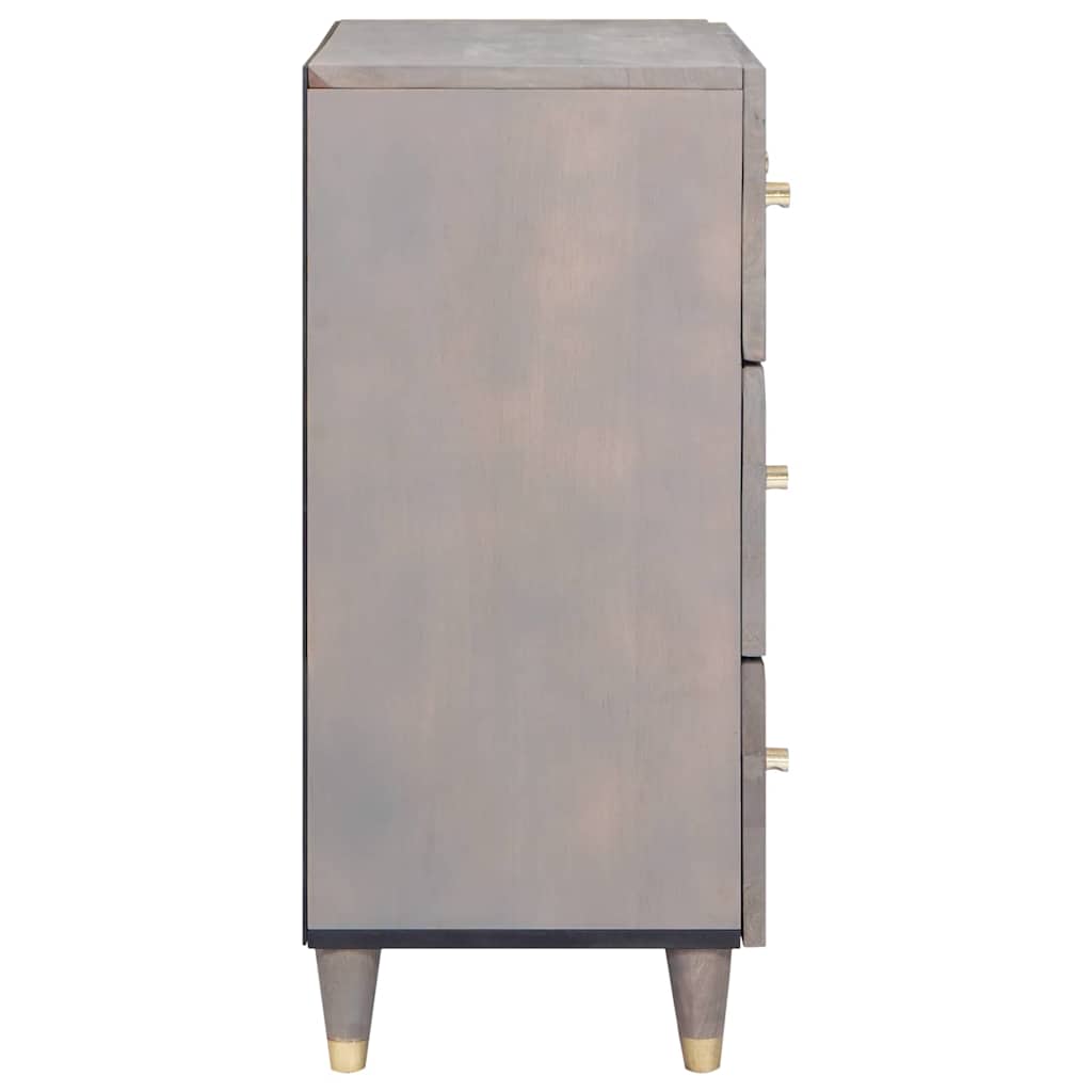 Dressoir Grijs en Goud 60 x 33 x 75 cm Massief Mango Hout