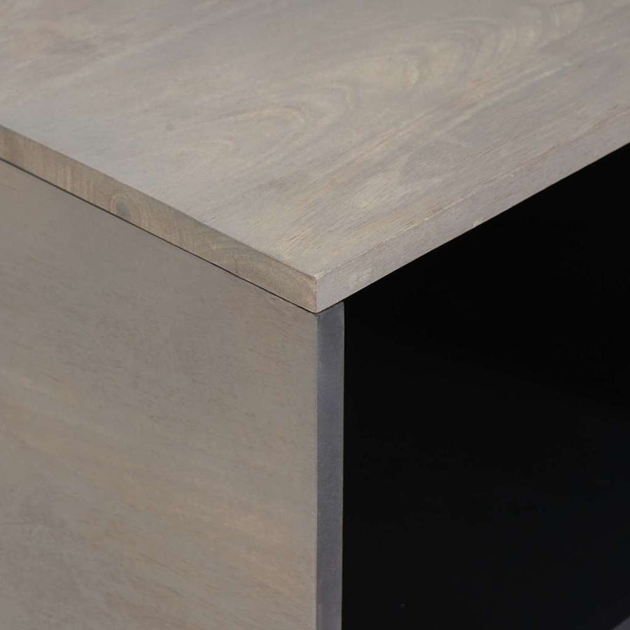Salontafel Grijs 80 x 50 x 40 cm massief mangohout