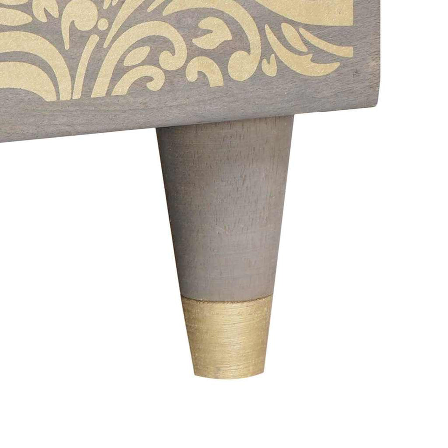 Salontafel Grijs 80 x 50 x 40 cm massief mangohout