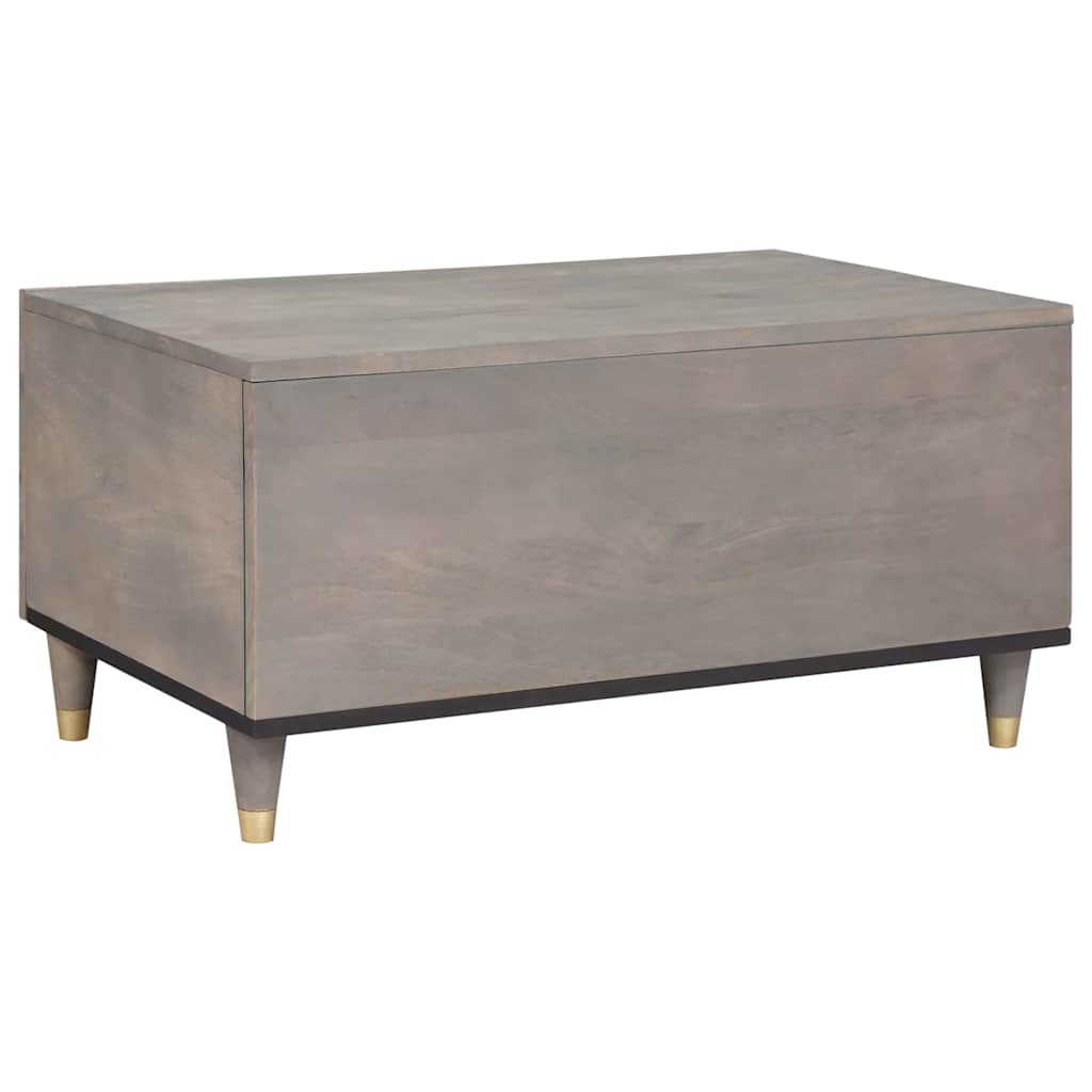 Salontafel Grijs 80 x 50 x 40 cm massief mangohout