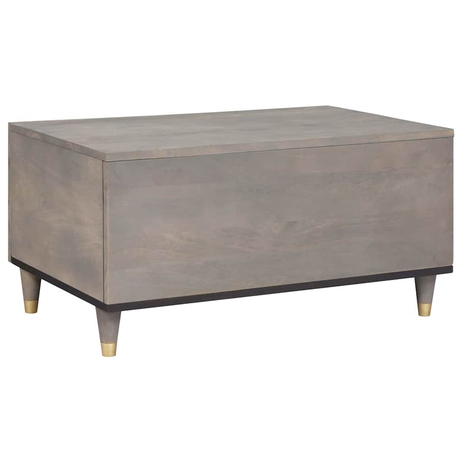 Salontafel Grijs 80 x 50 x 40 cm massief mangohout