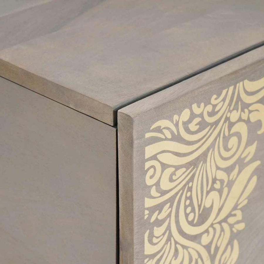Salontafel Grijs 80 x 50 x 40 cm Massief Mango Hout
