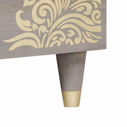 Salontafel Grijs 80 x 50 x 40 cm Massief Mango Hout