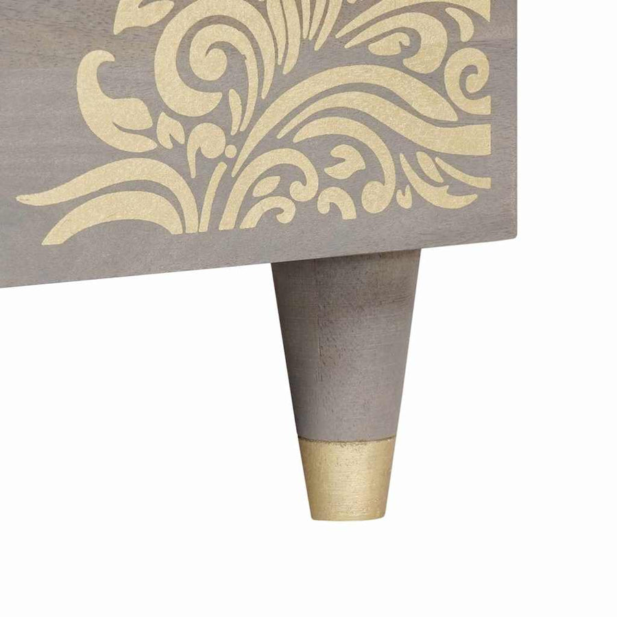 Salontafel Grijs 80 x 50 x 40 cm Massief Mango Hout