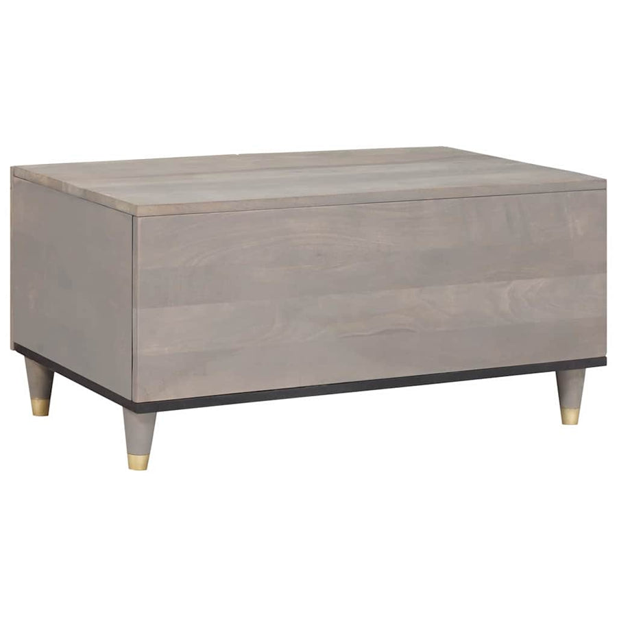 Salontafel Grijs 80 x 50 x 40 cm Massief Mango Hout