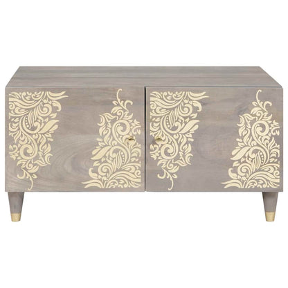 Salontafel Grijs 80 x 50 x 40 cm Massief Mango Hout