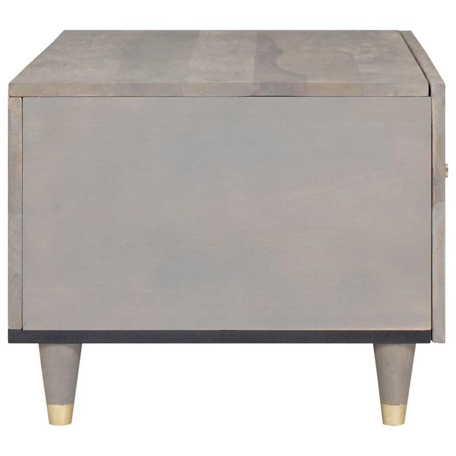 Salontafel Grijs 80 x 50 x 40 cm Massief Mango Hout