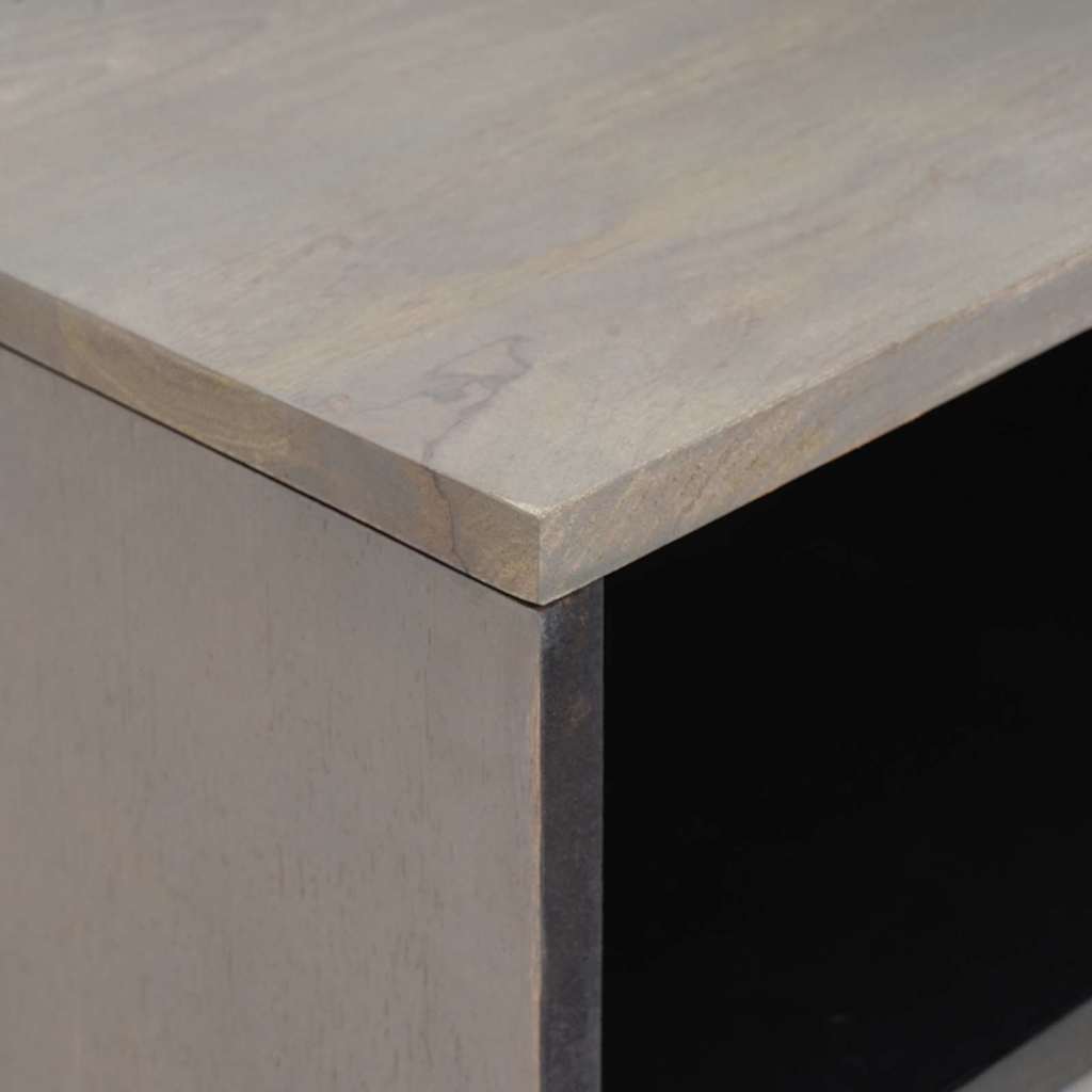 Nachtkastje met lade Grijs 50 x 33 x 62 cm Massief Mango Hout