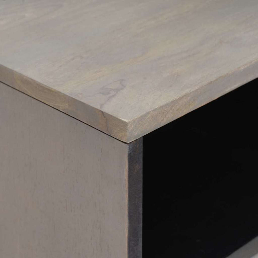 Nachtkastje met lade Grijs 50 x 33 x 62 cm Massief Mango Hout
