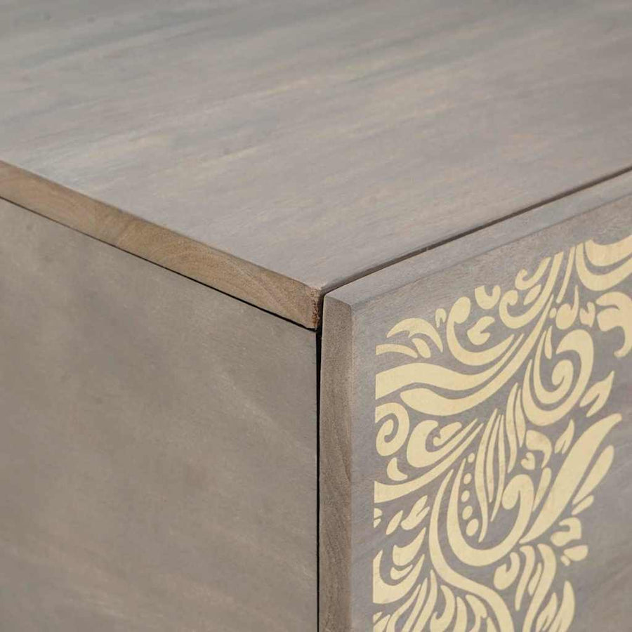 Salontafel Grijs 100 x 54 x 40 cm Massief Mango Hout