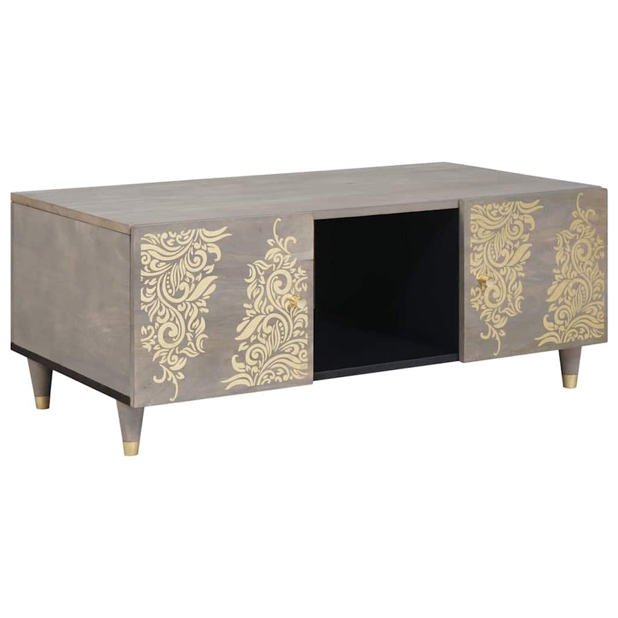 Salontafel Grijs 100 x 54 x 40 cm Massief Mango Hout
