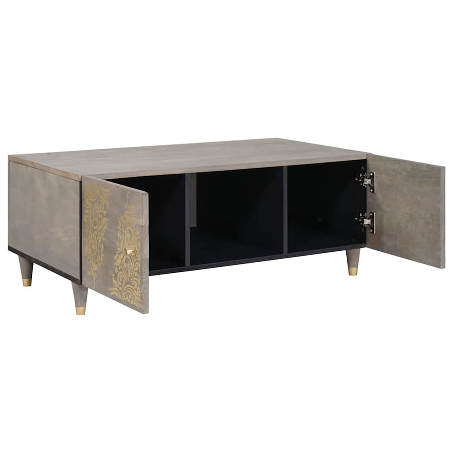 Salontafel Grijs 100 x 54 x 40 cm Massief Mango Hout