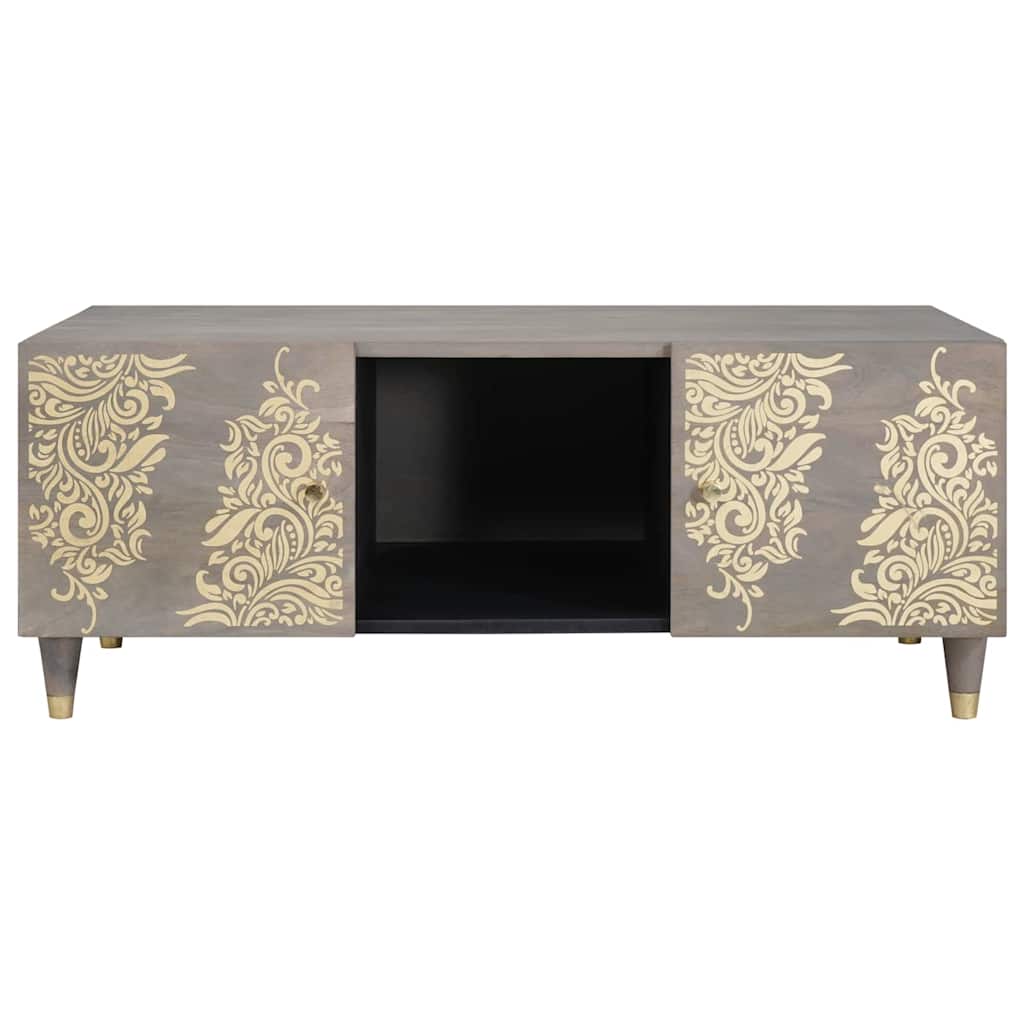 Salontafel Grijs 100 x 54 x 40 cm Massief Mango Hout