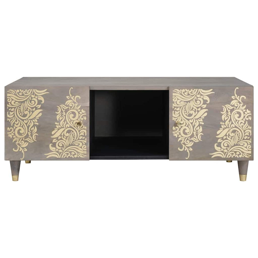 Salontafel Grijs 100 x 54 x 40 cm Massief Mango Hout