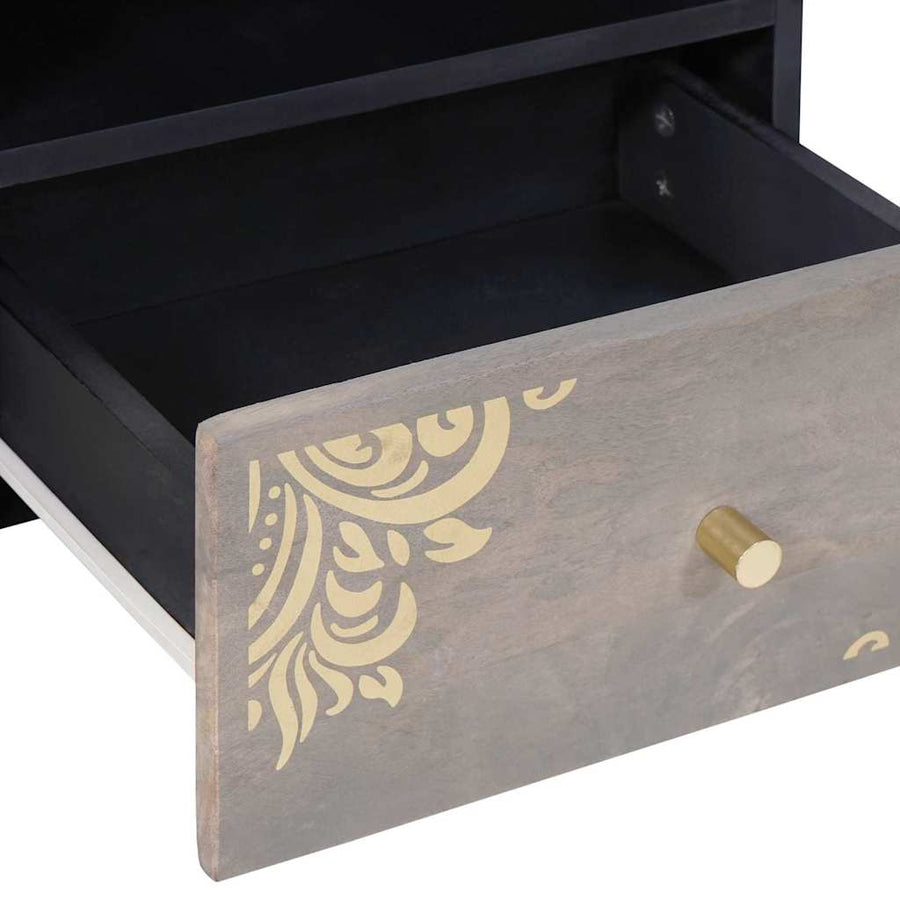 Salontafel met lade Grijs 80 x 54 x 40 cm Massief Mango Hout