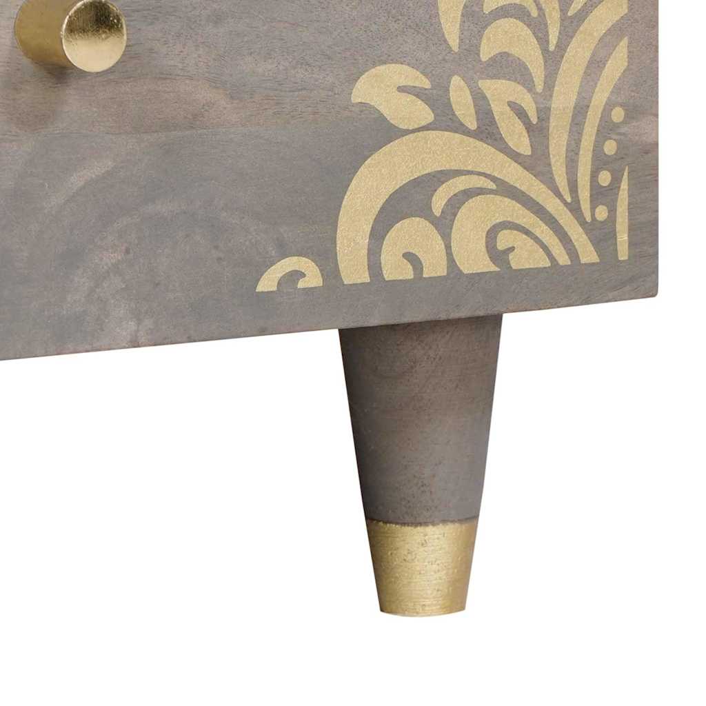 Salontafel met lade Grijs 80 x 54 x 40 cm Massief Mango Hout