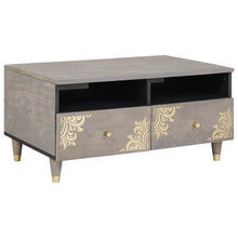 Salontafel met lade Grijs 80 x 54 x 40 cm Massief Mango Hout