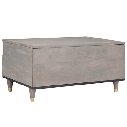 Salontafel met lade Grijs 80 x 54 x 40 cm Massief Mango Hout