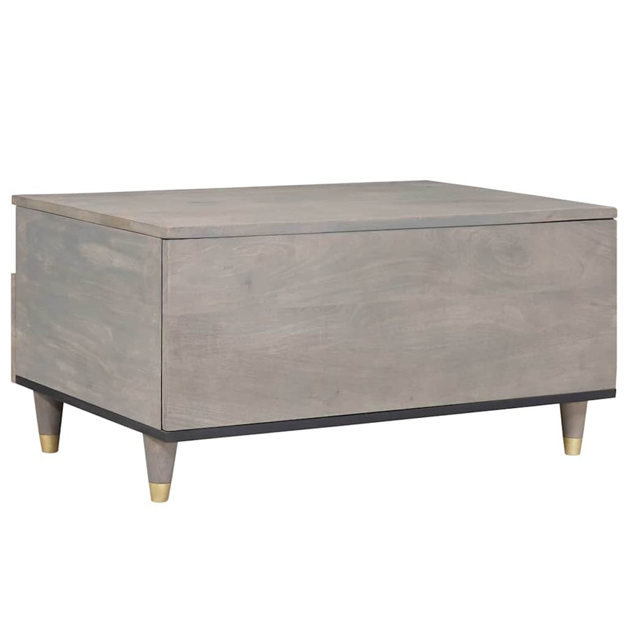 Salontafel met lade Grijs 80 x 54 x 40 cm Massief Mango Hout