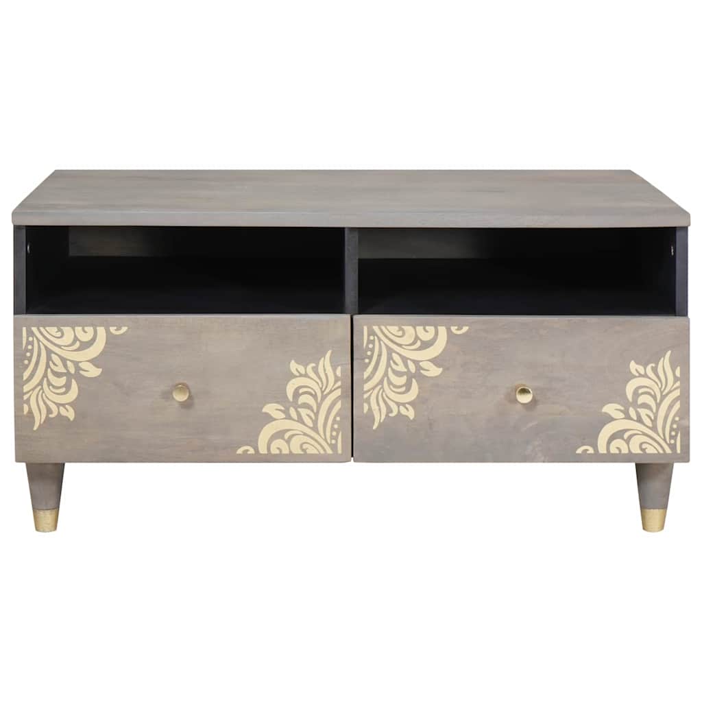Salontafel met lade Grijs 80 x 54 x 40 cm Massief Mango Hout