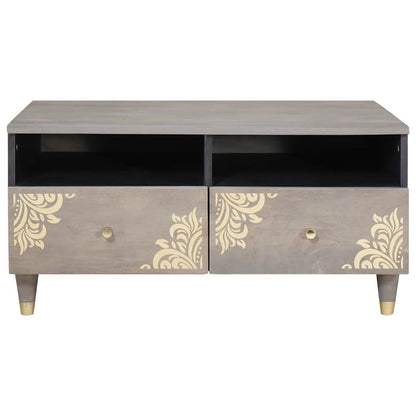 Salontafel met lade Grijs 80 x 54 x 40 cm Massief Mango Hout