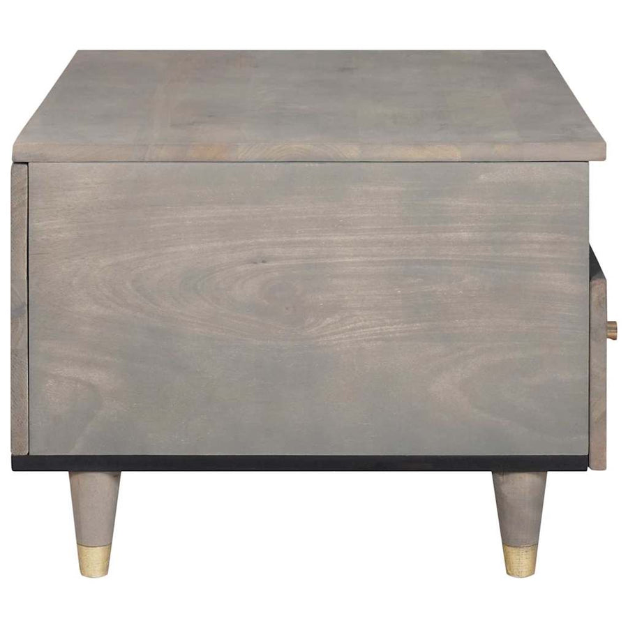 Salontafel met lade Grijs 80 x 54 x 40 cm Massief Mango Hout