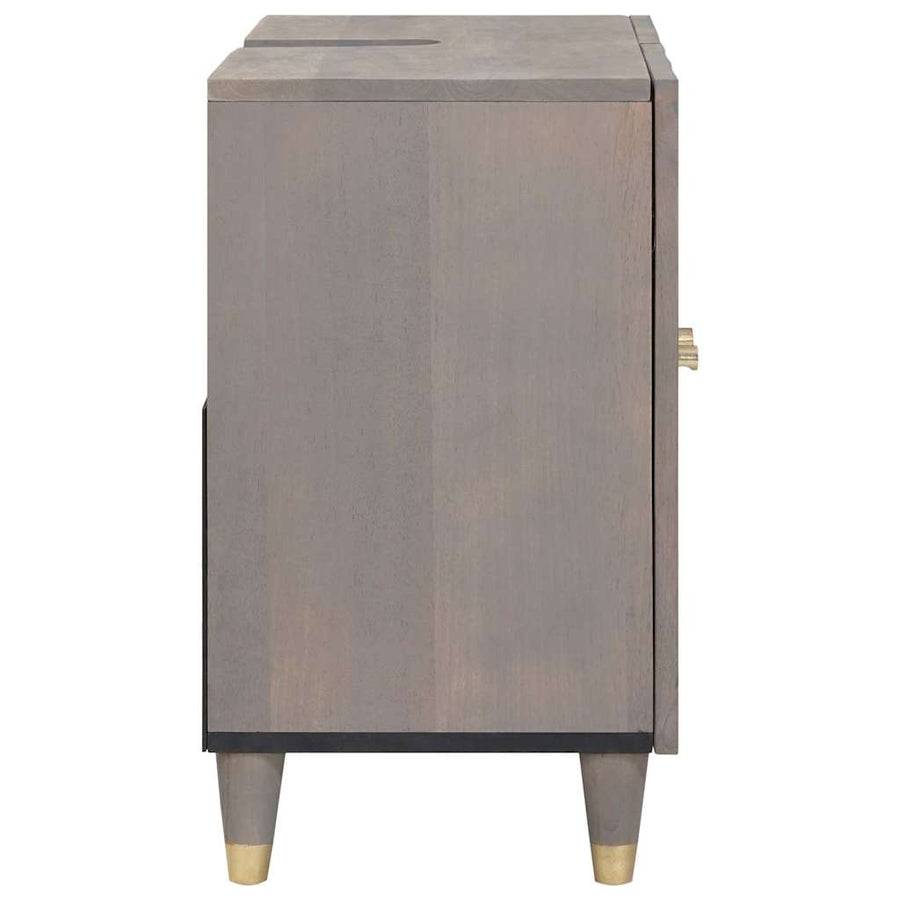 Wastafelkast Grijs 62 x 33 x 58 cm Massief Mango Hout